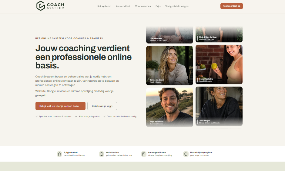 CoachSysteem website